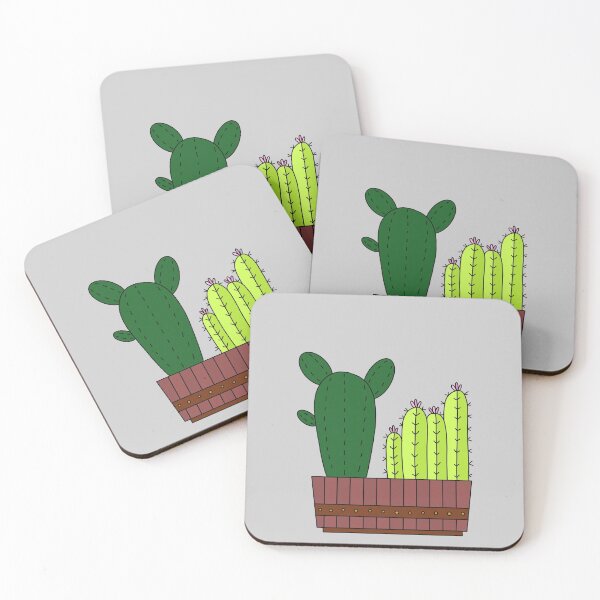 Item preview, Cute Cactus Design #10: 4 Cactus Groupies designed and sold by DreamCactus.