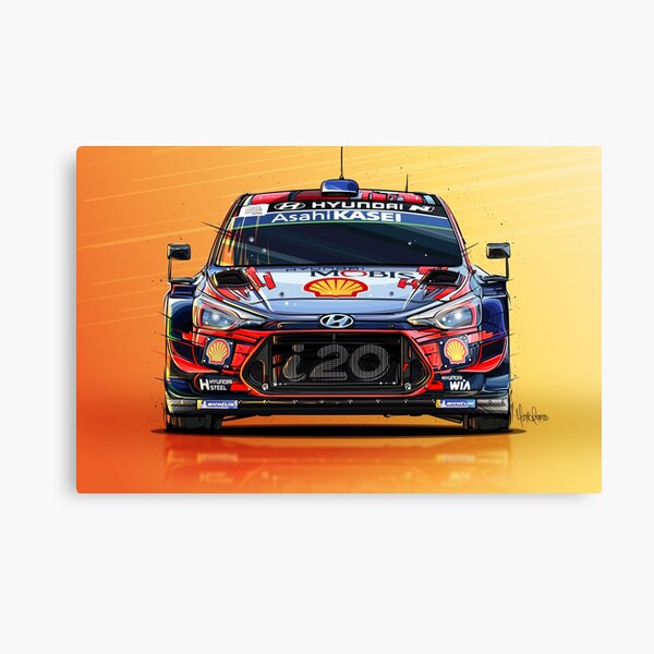 Hyundai i20 WRC (Set of 4) Canvas Print