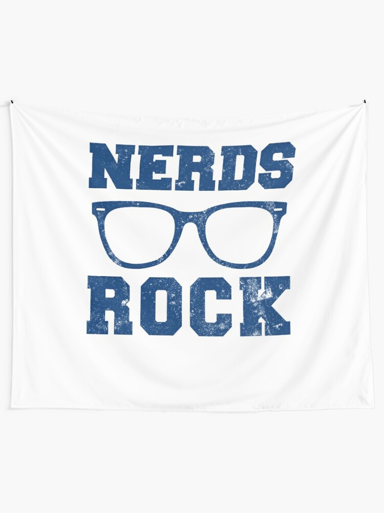 Fun Cute Nerds Rock Gamer Geek Computer Nerd Geeky Glasses Tapestry By Findgreatshirts Redbubble