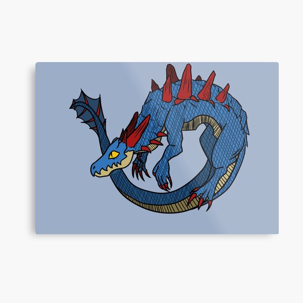 Chibi Monster MH - Lagiacrus Metal Print