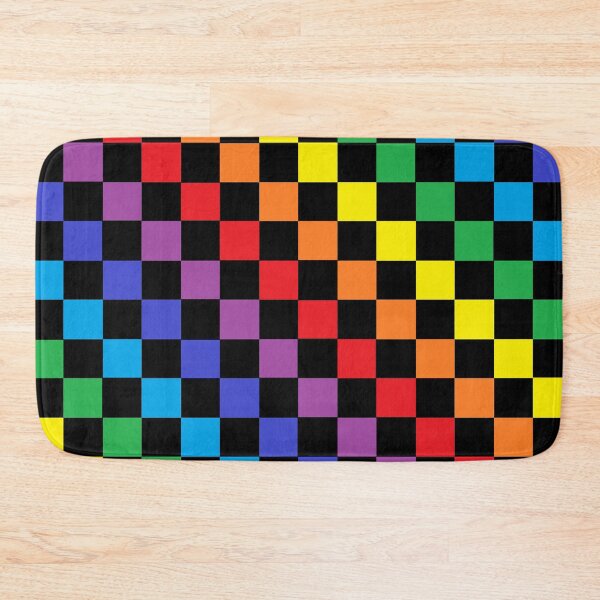 Item preview, Checkered Rainbow Black  designed and sold by lornakay.