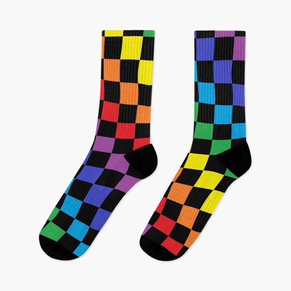 Item preview, Checkered Rainbow Black  designed and sold by lornakay.
