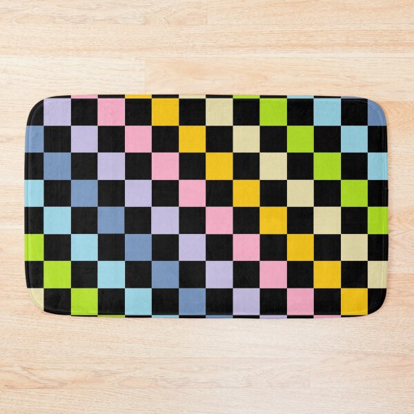Item preview, Checkered Pastel Rainbow Black designed and sold by lornakay.