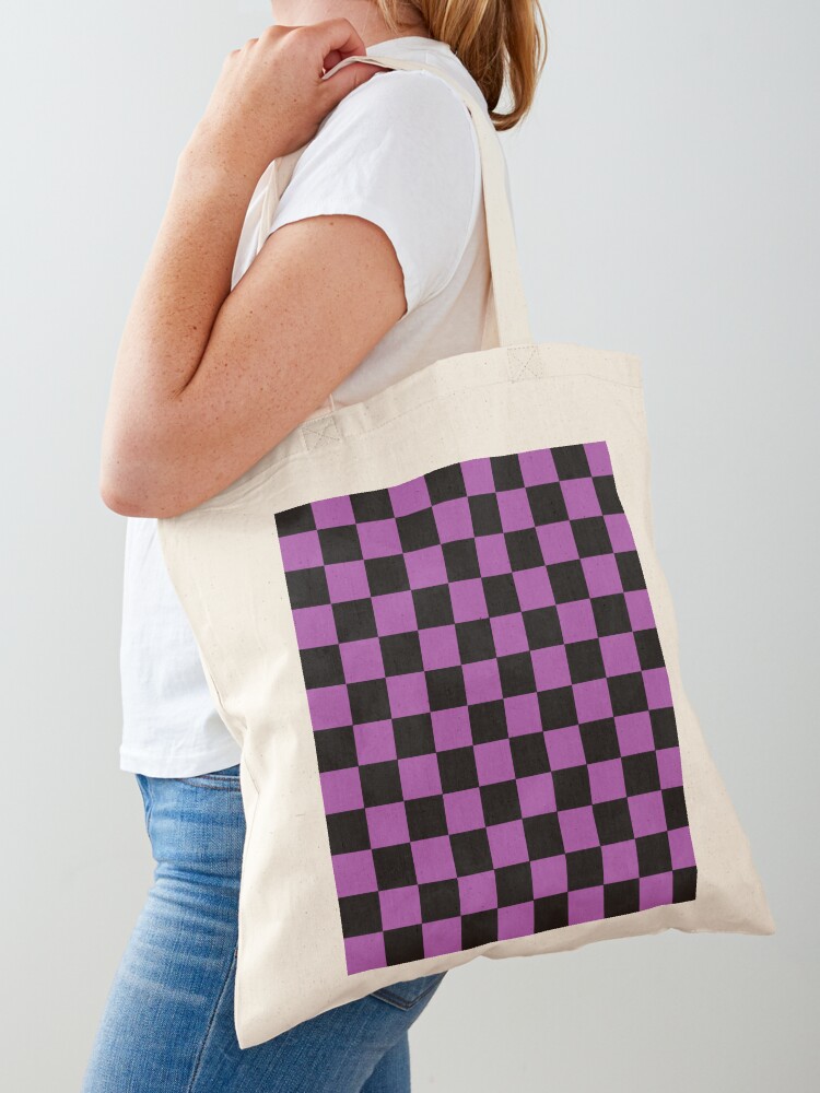 Checkered Pink and Brown  Tote Bag for Sale by lornakay