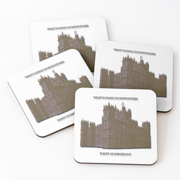 Downton Abbey Upstairs And Downstairs Fun Design Coasters (Set of 4)