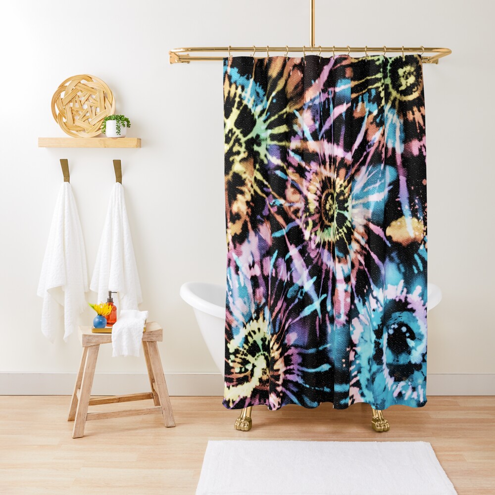 Rainbow Tie-Dye Blast Shower Curtain