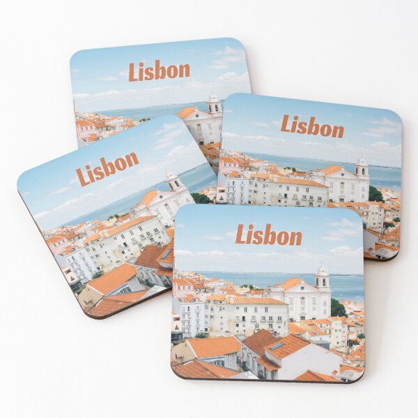 Item preview, Lisbon Portugal Atlantic beaches Red Roofs White Houses designed and sold by mwagie.