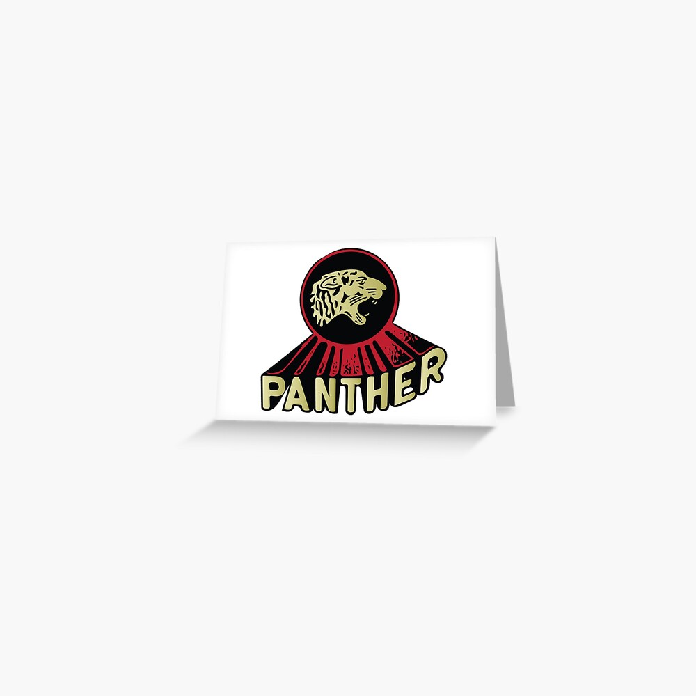 Panther Motorcycle Logo Greeting Card By Midwestern Redbubble