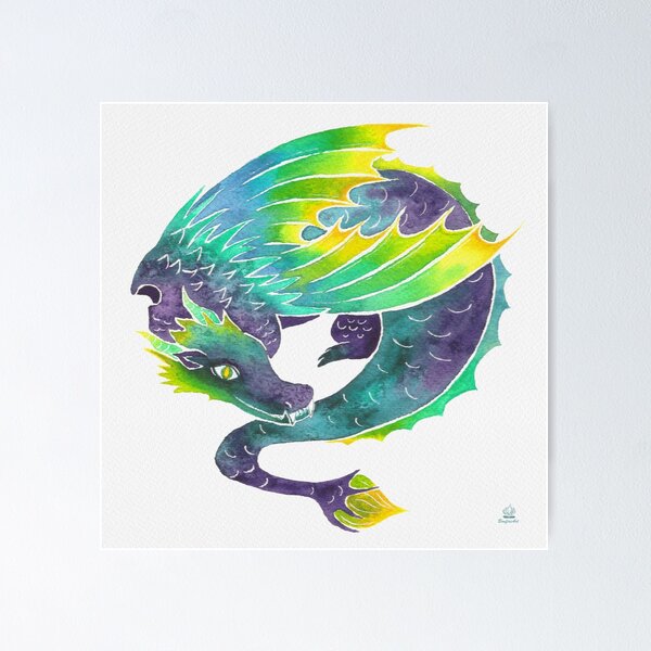 Item preview, Curled up Dragon designed and sold by BonfireArt.
