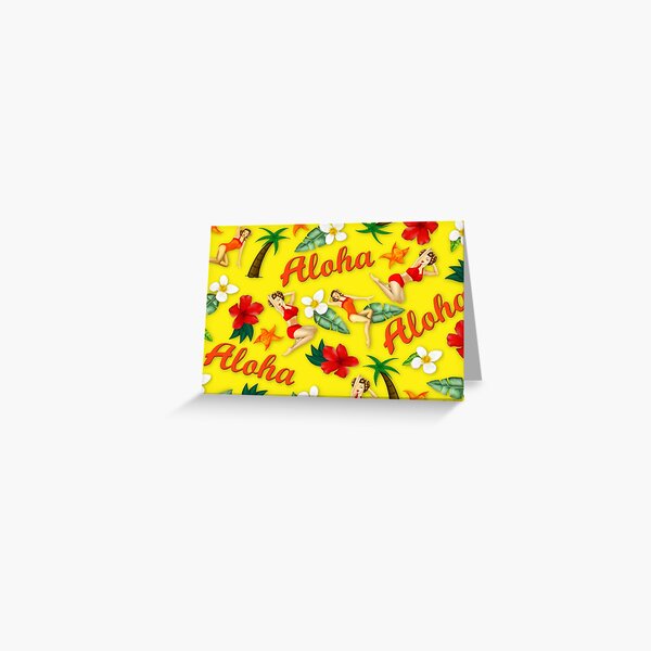 ALOHA HAWAII PIN UP Greeting Card