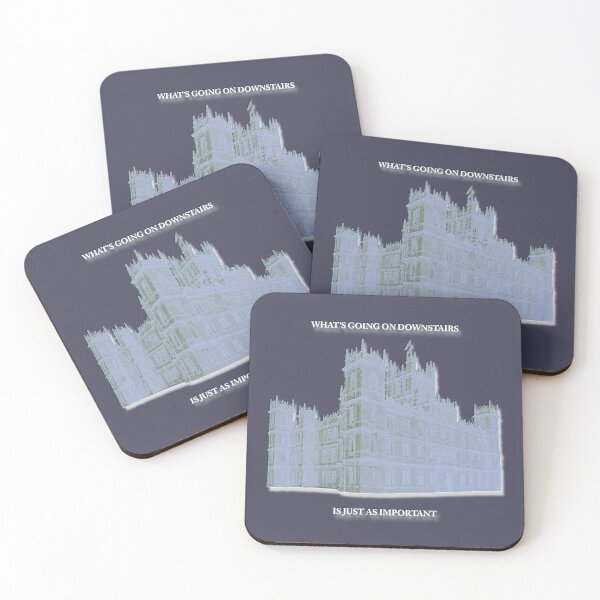 Downton Abbey Upstairs And Downstairs Fun Design Coasters (Set of 4)