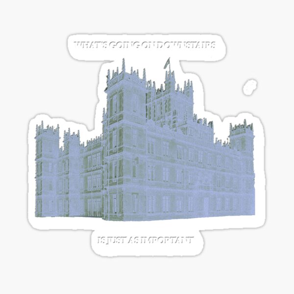 Downton Abbey Upstairs And Downstairs Fun Design Sticker