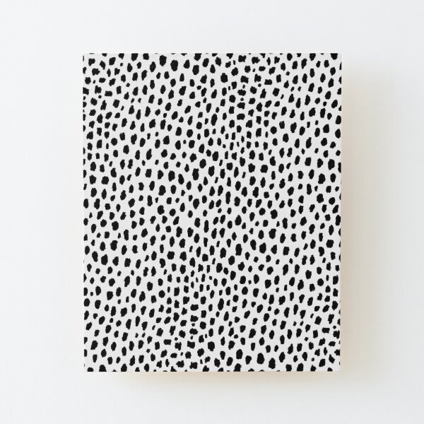 Dalmatian Spots (black/white) Wood Mounted Print