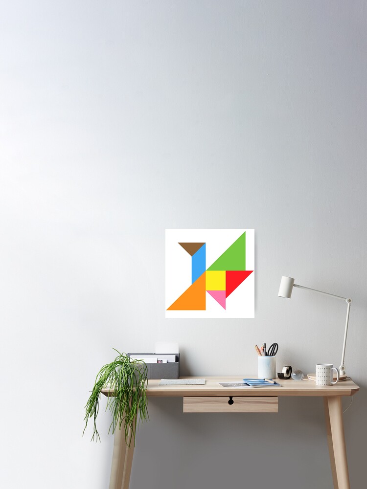 Colorful Tangram Bird Art Print for Sale by csaron92