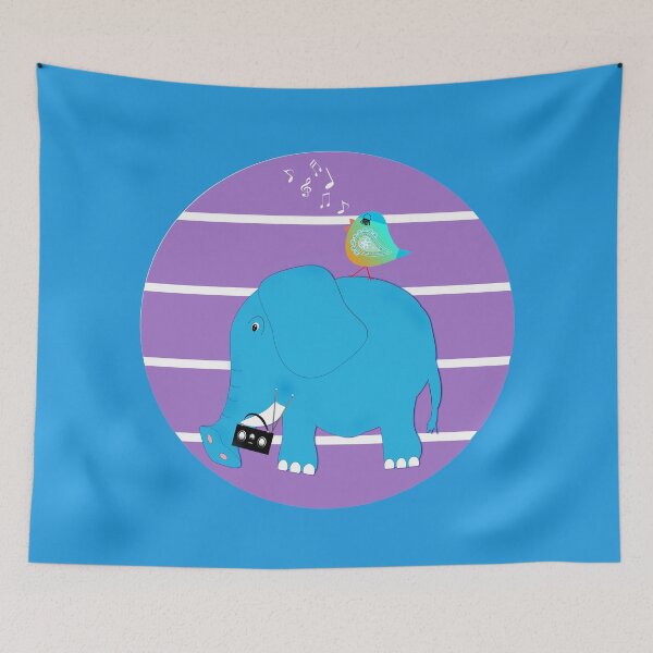 Item preview, Elephant and Chicken Enjoy the Music - #Septcho19 designed and sold by innerspectrum.