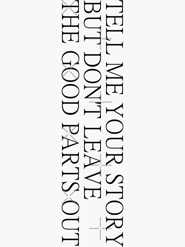 "Andy Grammer The Good Parts (Vertical Lyrics)" Sticker for Sale by