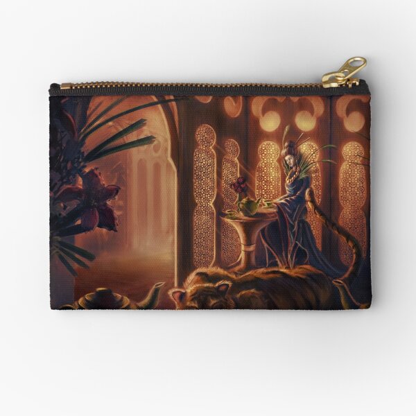 Tiger in the Tea House Zipper Pouch
