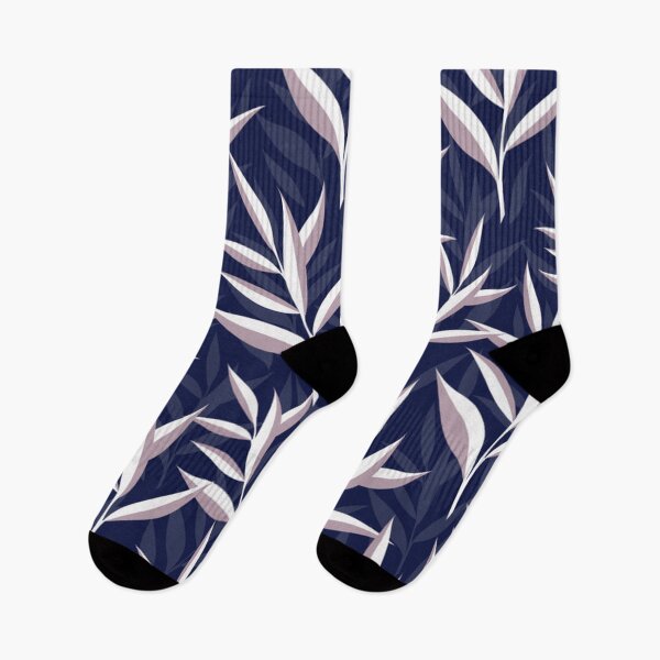Item preview, Simple Classy Leaves on Dark Blue Background designed and sold by pugmom4.