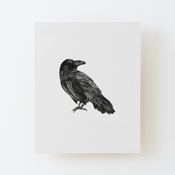 Raven Wood Mounted Print