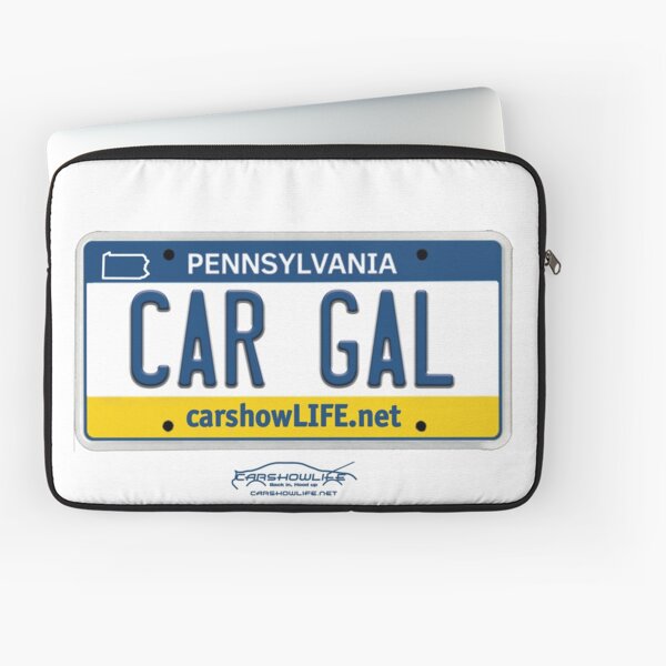 PENNSYLVANIA License Plate: CAR GAL Laptop Sleeve