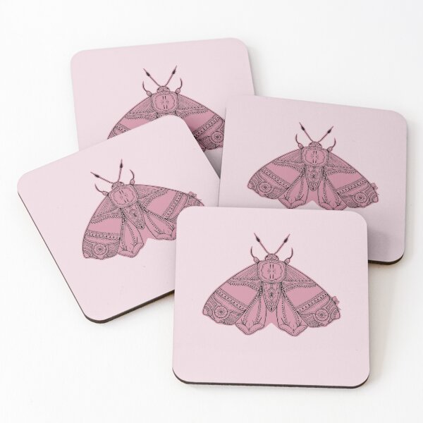 Item preview, Bohemian Tribal Henna Moth- Peculiar Pink  designed and sold by LordGraceArt.
