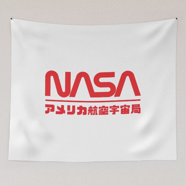 Item preview, NASA retro logo - ア メ リ カ 航空 宇宙 局 (red Version) designed and sold by sunrise1976.
