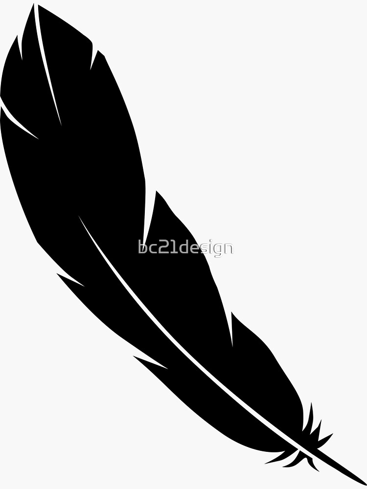 "black bird feather" Sticker for Sale by bc21design Redbubble