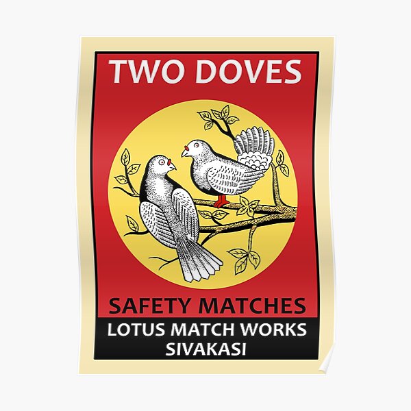 "The Two Doves Safety Matches" Poster by roguedesign Redbubble