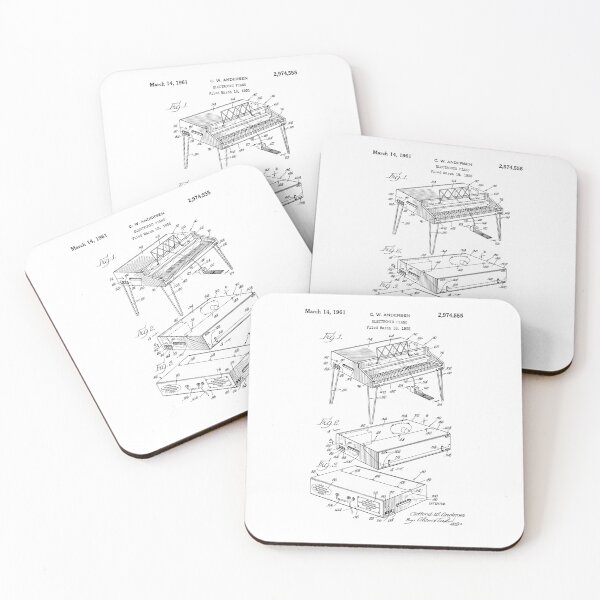 Item preview, Electronic Piano Patent 1961 - Black designed and sold by InkedArtPrints.