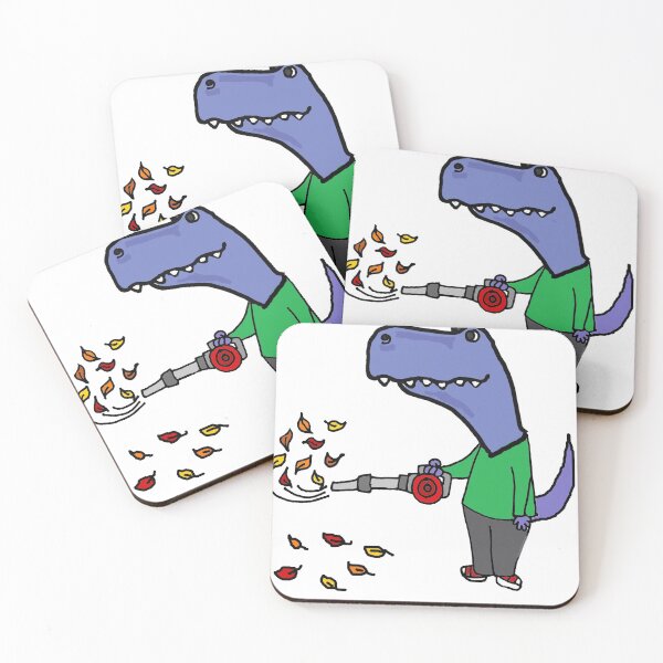 Item preview, Funny T-rex Dinosaur using Leaf Blower designed and sold by Nature's Fancy.