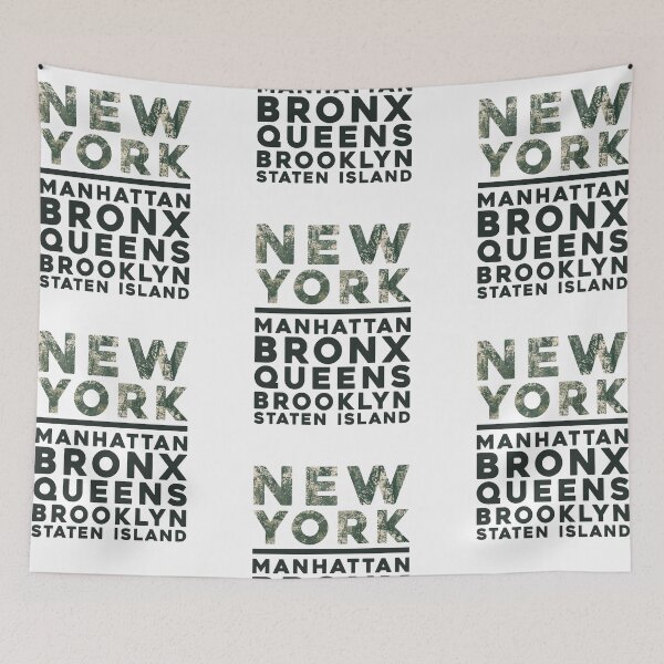 Item preview, NY New York The Five Boroughs Manhattan Bronx Queens Brooklyn Staten Island designed and sold by paperpark.