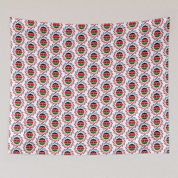 Item preview, Kenyan American Multinational Patriot Flag Series designed and sold by Carbon-Fibre Media.