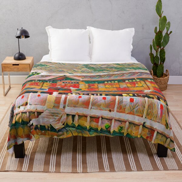 Item preview, Longhouse Near a Riverboat Canal designed and sold by Kerry-Symetria.