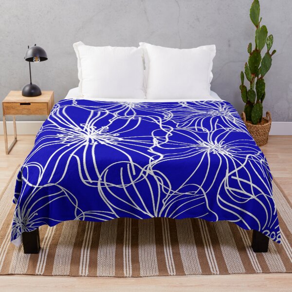 Item preview, Flower Drawing, Blue and White designed and sold by meggydesigns.