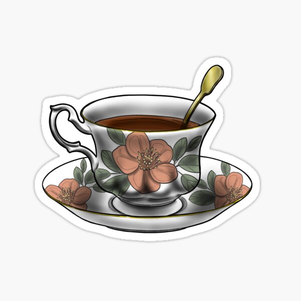 Tea Cup Stickers Redbubble
