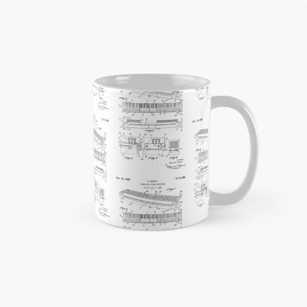Item preview, Auxiliary Piano Keyboard Patent 1963 designed and sold by InkedArtPrints.