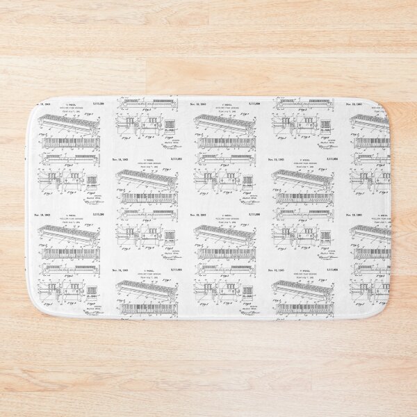 Item preview, Auxiliary Piano Keyboard Patent 1963 designed and sold by InkedArtPrints.