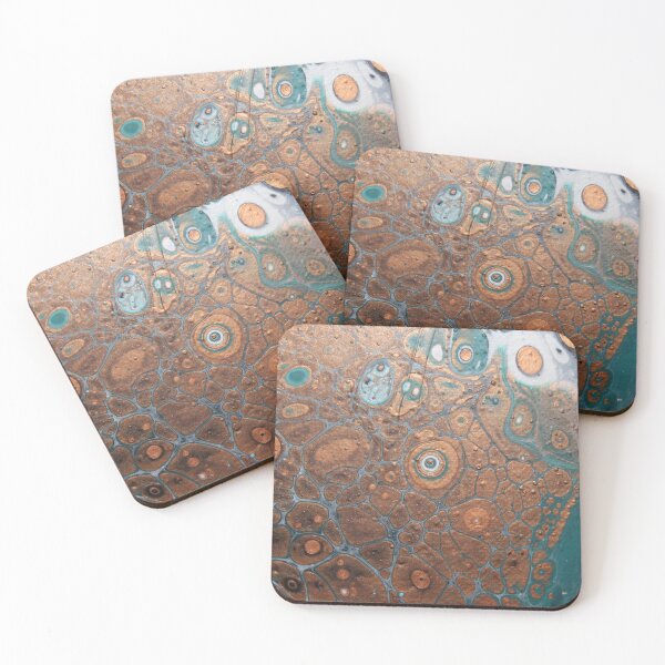 Item preview, Copper & Teal Abstract Art designed and sold by thestudiospill.