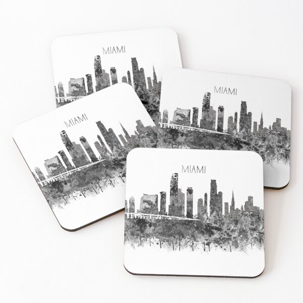 Item preview, Miami, Miami skyline, Miami Florida, watercolor Miami designed and sold by Rosaliartbook.