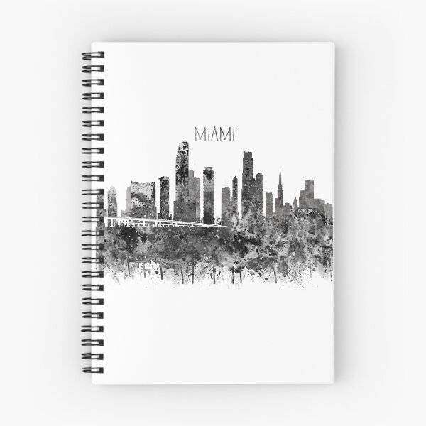 Aperçu de l'œuvre Miami, Miami skyline, Miami Floride, aquarelle Miami créée et vendue par Rosaliartbook.