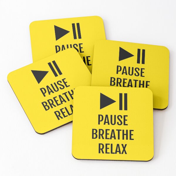 Item preview, Pause Breathe Relax: Meditation Motto designed and sold by plumpjose.