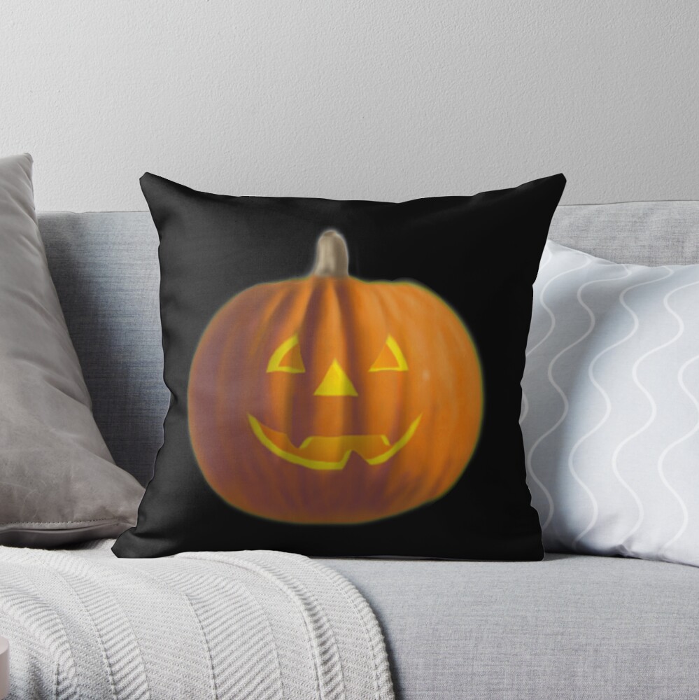 Happy Pumpkin Throw Pillow