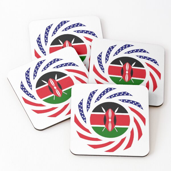Item preview, Kenyan American Multinational Patriot Flag Series designed and sold by Carbon-Fibre Media.