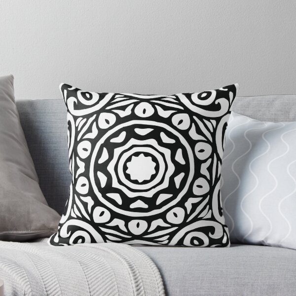 Item preview, Black & White Elegant Floral Abstract Mandala designed and sold by Mia Harper Design.