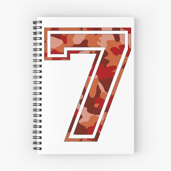 Item preview, Team Sports Uniform Number #7 - Orange Camouflage designed and sold by RiplMedia.