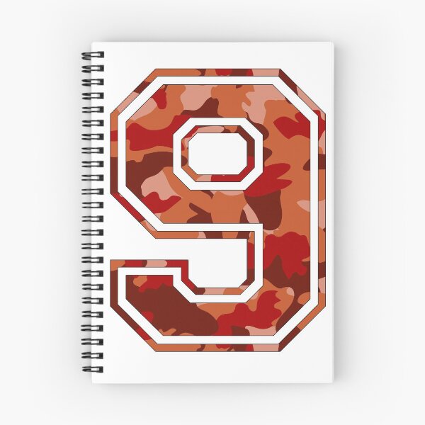 Item preview, Team Sports Uniform Number #9 - Orange Camouflage designed and sold by RiplMedia.