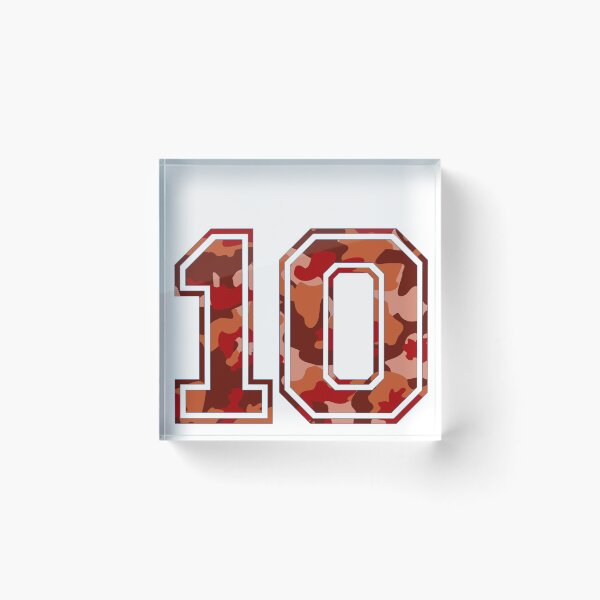 Item preview, Team Sports Uniform Number #10 - Orange Camouflage designed and sold by RiplMedia.