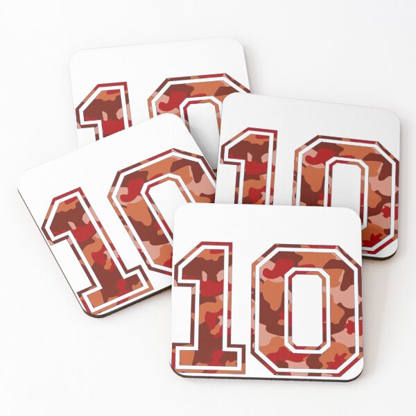 Item preview, Team Sports Uniform Number #10 - Orange Camouflage designed and sold by RiplMedia.