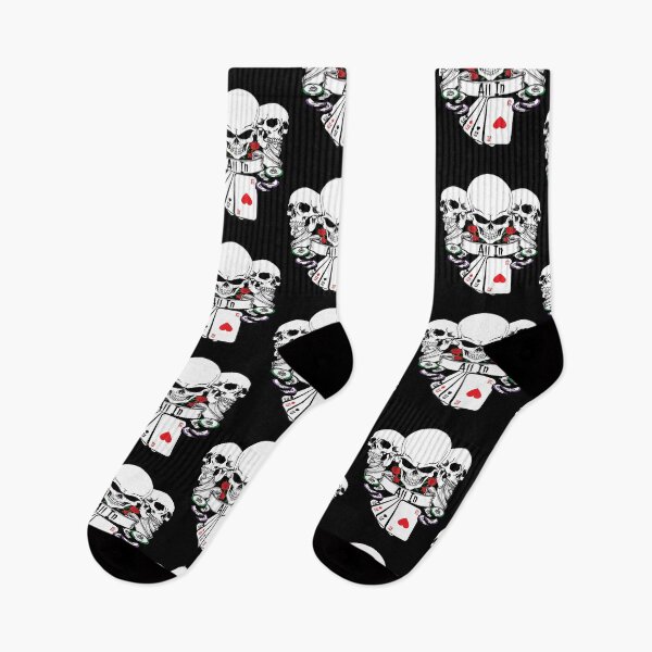 Item preview, Three Skulls Poker Chips Four Aces  All in Winning Hand designed and sold by TheCrazyBear.