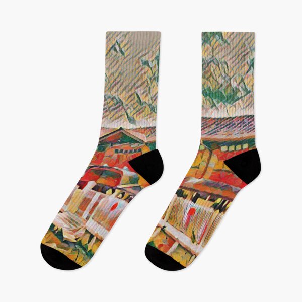 Item preview, Longhouse Near a Riverboat Canal designed and sold by Kerry-Symetria.